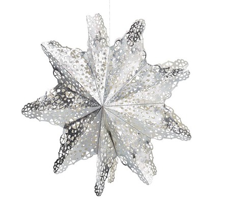 Silver & Gold Lighted Hanging Stars from Bakanas Florist & Gifts, flower shop in Marlton, NJ